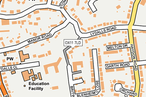 OX11 7LD map - OS OpenMap – Local (Ordnance Survey)