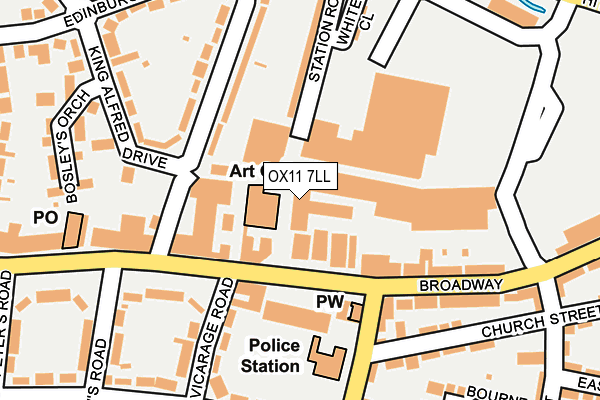 OX11 7LL map - OS OpenMap – Local (Ordnance Survey)