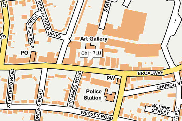 OX11 7LU map - OS OpenMap – Local (Ordnance Survey)