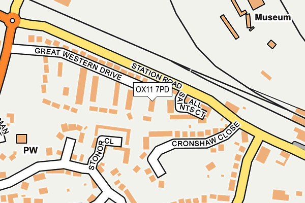 OX11 7PD map - OS OpenMap – Local (Ordnance Survey)