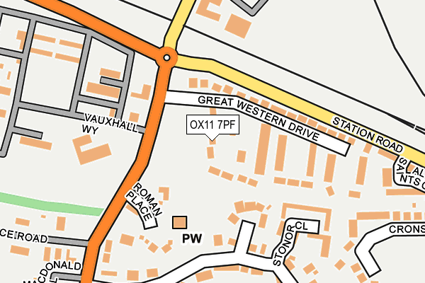 OX11 7PF map - OS OpenMap – Local (Ordnance Survey)