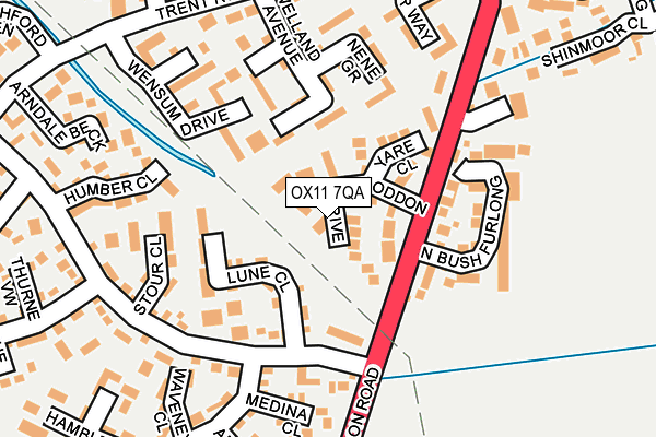 OX11 7QA map - OS OpenMap – Local (Ordnance Survey)