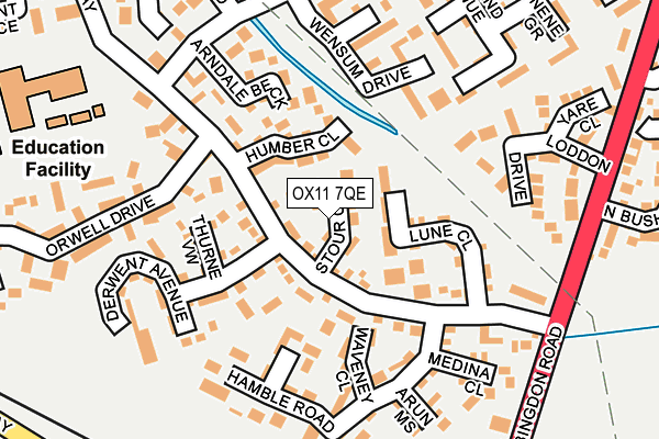 OX11 7QE map - OS OpenMap – Local (Ordnance Survey)