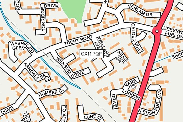 OX11 7QP map - OS OpenMap – Local (Ordnance Survey)