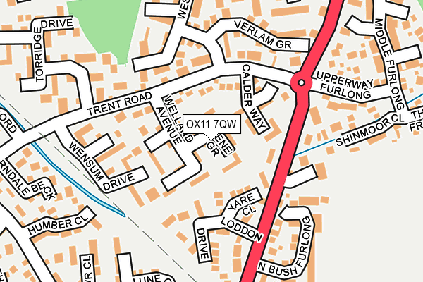 OX11 7QW map - OS OpenMap – Local (Ordnance Survey)