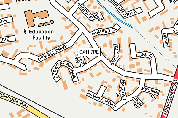 OX11 7RE map - OS OpenMap – Local (Ordnance Survey)