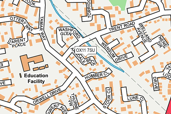 OX11 7SU map - OS OpenMap – Local (Ordnance Survey)