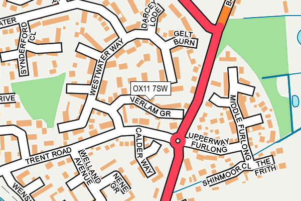 OX11 7SW map - OS OpenMap – Local (Ordnance Survey)