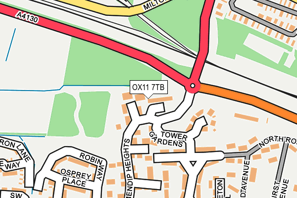 OX11 7TB map - OS OpenMap – Local (Ordnance Survey)