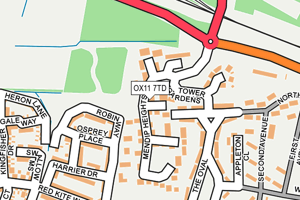 OX11 7TD map - OS OpenMap – Local (Ordnance Survey)