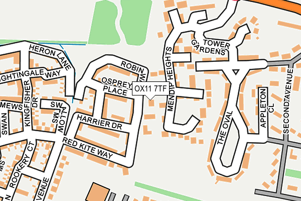 OX11 7TF map - OS OpenMap – Local (Ordnance Survey)