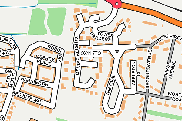 OX11 7TQ map - OS OpenMap – Local (Ordnance Survey)