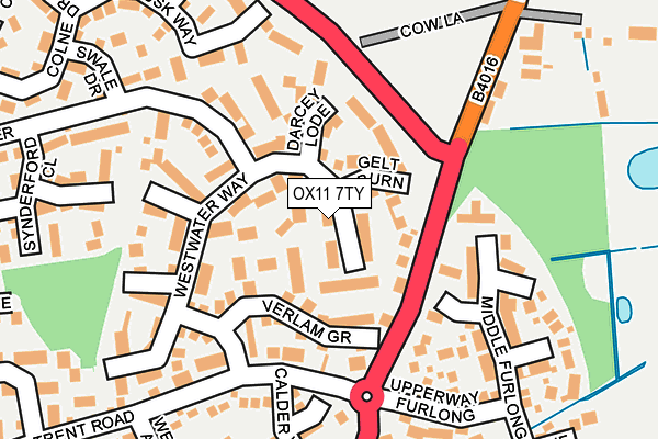 OX11 7TY map - OS OpenMap – Local (Ordnance Survey)