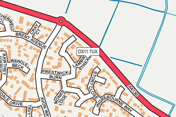 OX11 7UX map - OS OpenMap – Local (Ordnance Survey)