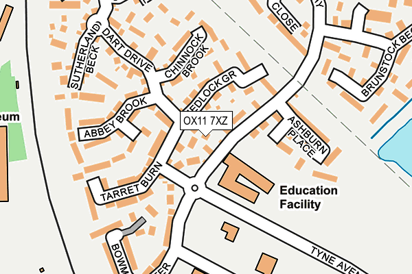 OX11 7XZ map - OS OpenMap – Local (Ordnance Survey)