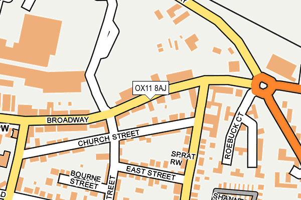 OX11 8AJ map - OS OpenMap – Local (Ordnance Survey)