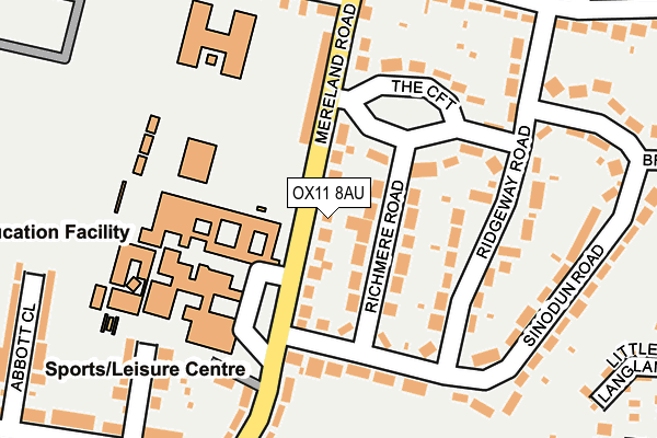 OX11 8AU map - OS OpenMap – Local (Ordnance Survey)