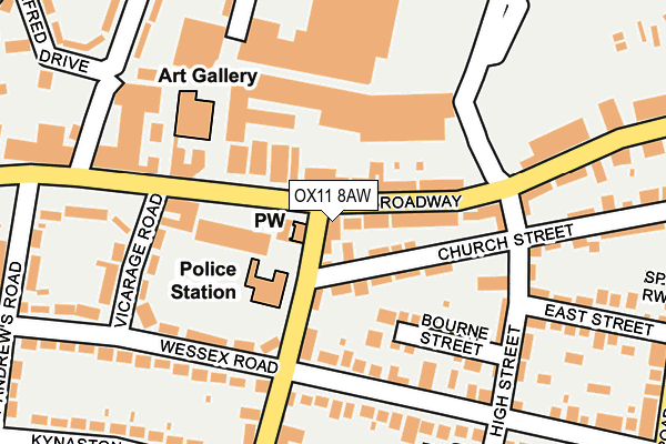 OX11 8AW map - OS OpenMap – Local (Ordnance Survey)