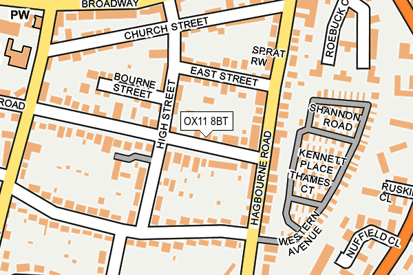 OX11 8BT map - OS OpenMap – Local (Ordnance Survey)
