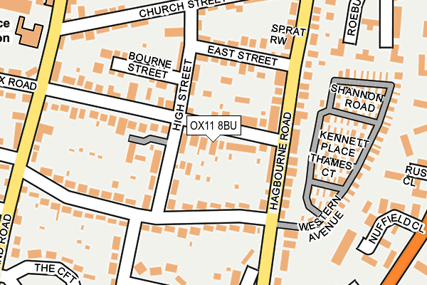 OX11 8BU map - OS OpenMap – Local (Ordnance Survey)