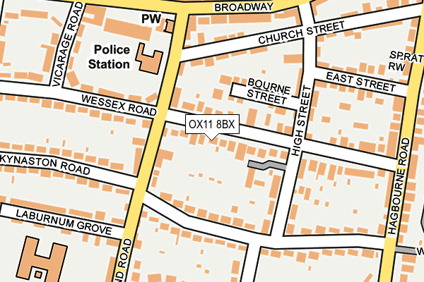 OX11 8BX map - OS OpenMap – Local (Ordnance Survey)