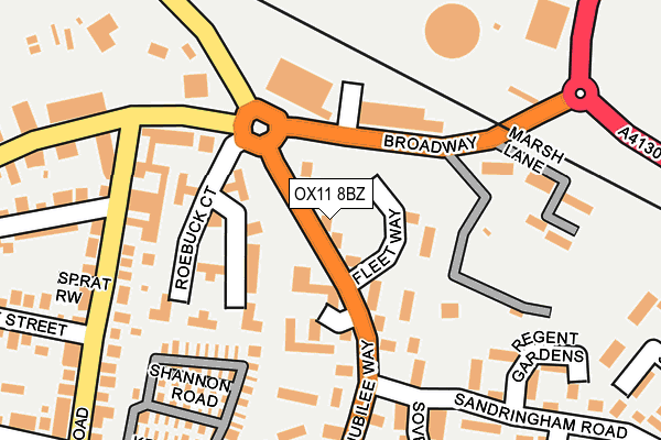 OX11 8BZ map - OS OpenMap – Local (Ordnance Survey)