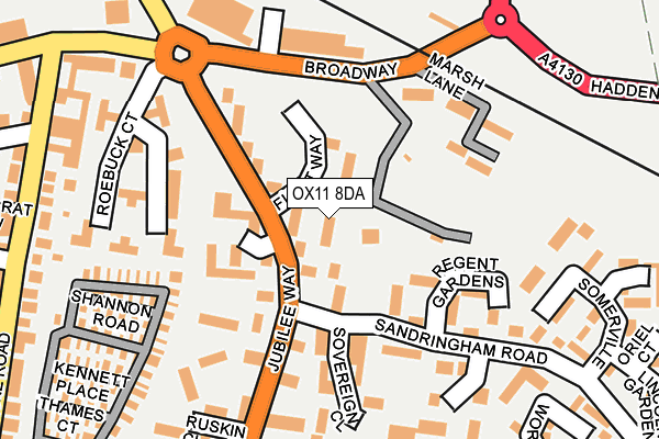 OX11 8DA map - OS OpenMap – Local (Ordnance Survey)
