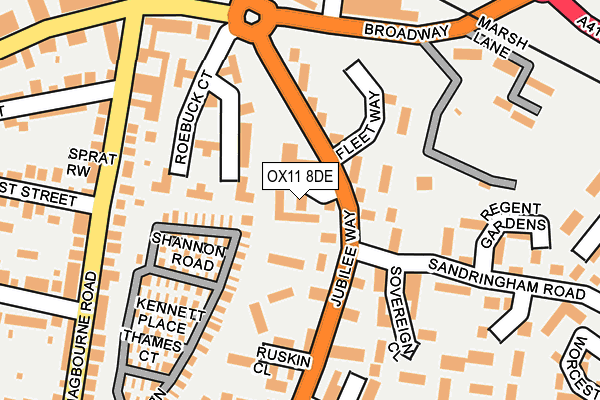 OX11 8DE map - OS OpenMap – Local (Ordnance Survey)