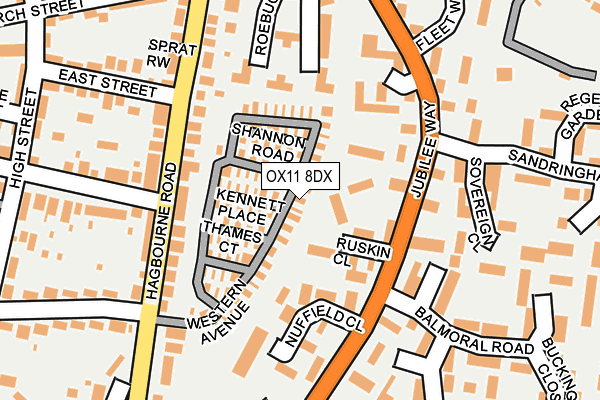 OX11 8DX map - OS OpenMap – Local (Ordnance Survey)