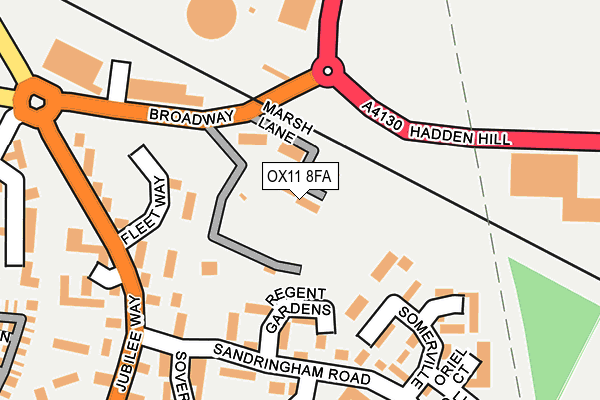 OX11 8FA map - OS OpenMap – Local (Ordnance Survey)