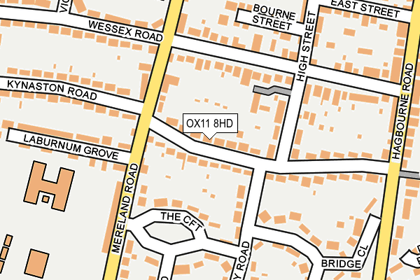 OX11 8HD map - OS OpenMap – Local (Ordnance Survey)