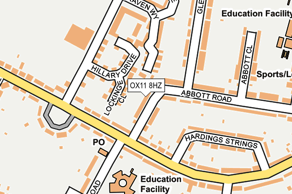 OX11 8HZ map - OS OpenMap – Local (Ordnance Survey)