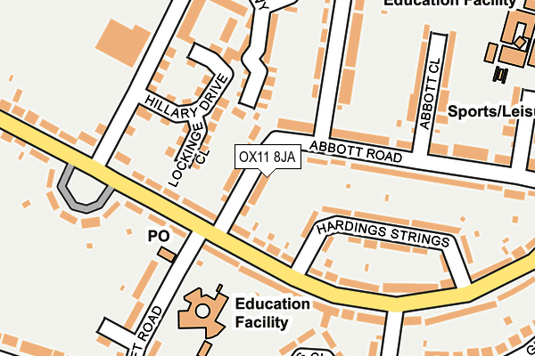 OX11 8JA map - OS OpenMap – Local (Ordnance Survey)