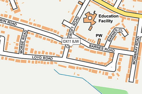 OX11 8JW map - OS OpenMap – Local (Ordnance Survey)