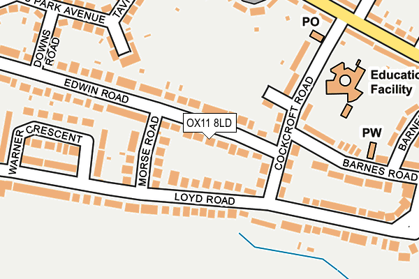 OX11 8LD map - OS OpenMap – Local (Ordnance Survey)