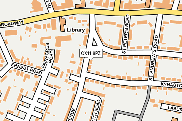OX11 8PZ map - OS OpenMap – Local (Ordnance Survey)