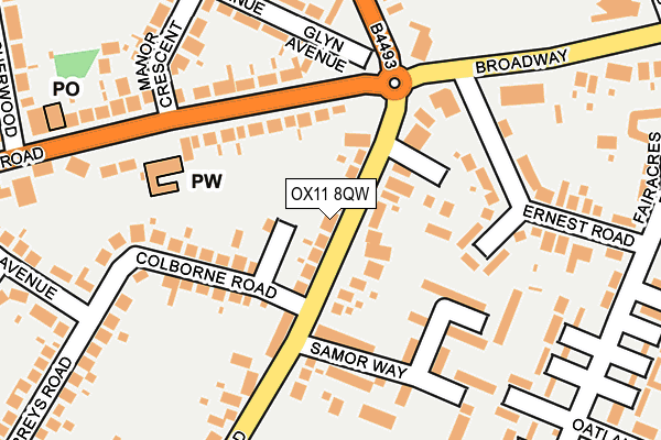 OX11 8QW map - OS OpenMap – Local (Ordnance Survey)