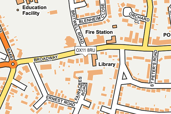 OX11 8RU map - OS OpenMap – Local (Ordnance Survey)