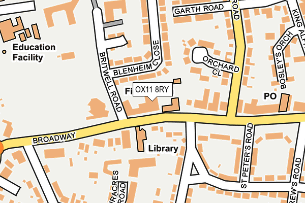 OX11 8RY map - OS OpenMap – Local (Ordnance Survey)