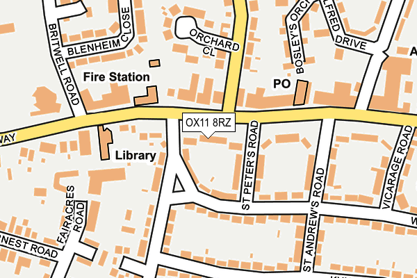 OX11 8RZ map - OS OpenMap – Local (Ordnance Survey)