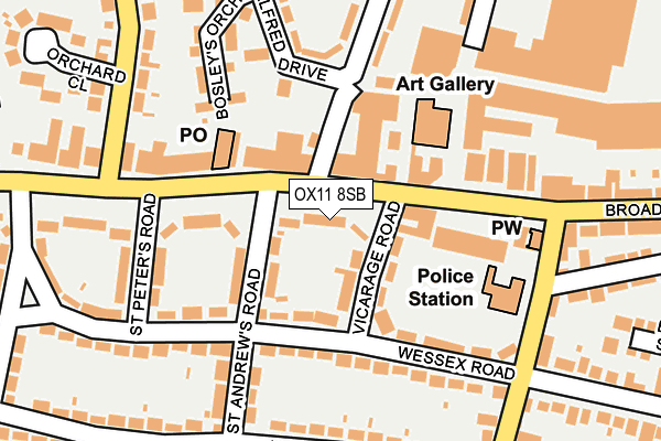 OX11 8SB map - OS OpenMap – Local (Ordnance Survey)