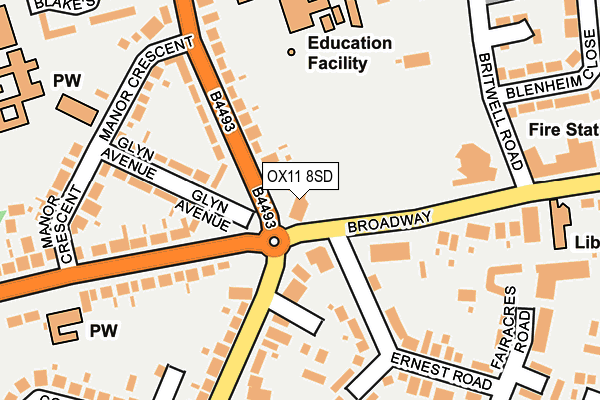 OX11 8SD map - OS OpenMap – Local (Ordnance Survey)