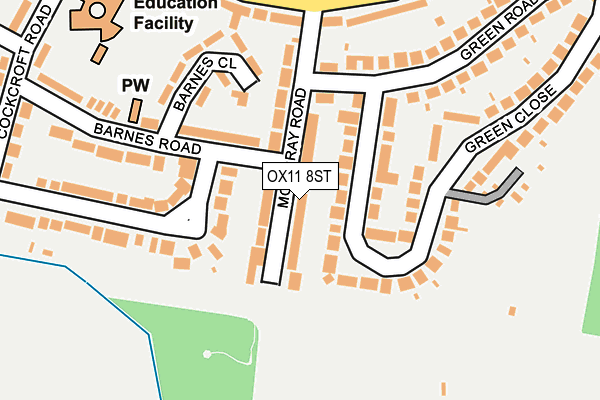 OX11 8ST map - OS OpenMap – Local (Ordnance Survey)