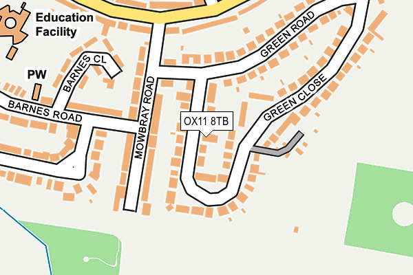 OX11 8TB map - OS OpenMap – Local (Ordnance Survey)