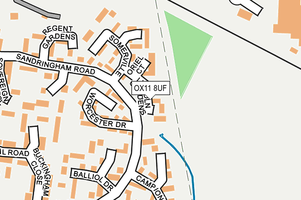 OX11 8UF map - OS OpenMap – Local (Ordnance Survey)