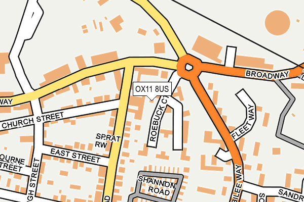 OX11 8US map - OS OpenMap – Local (Ordnance Survey)