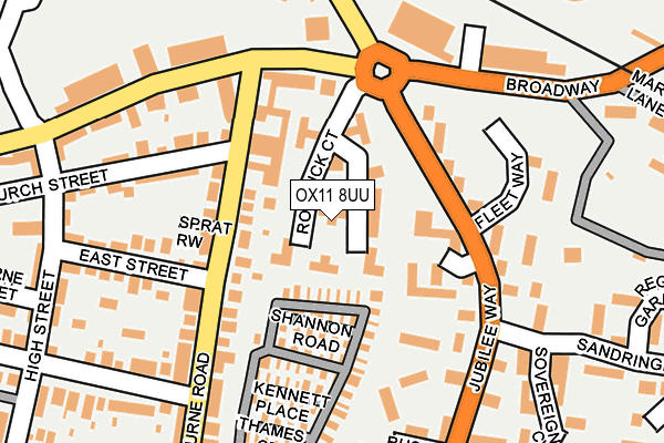 OX11 8UU map - OS OpenMap – Local (Ordnance Survey)