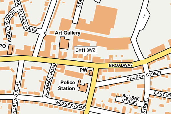 OX11 8WZ map - OS OpenMap – Local (Ordnance Survey)