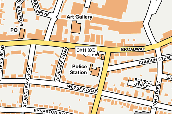 OX11 8XD map - OS OpenMap – Local (Ordnance Survey)