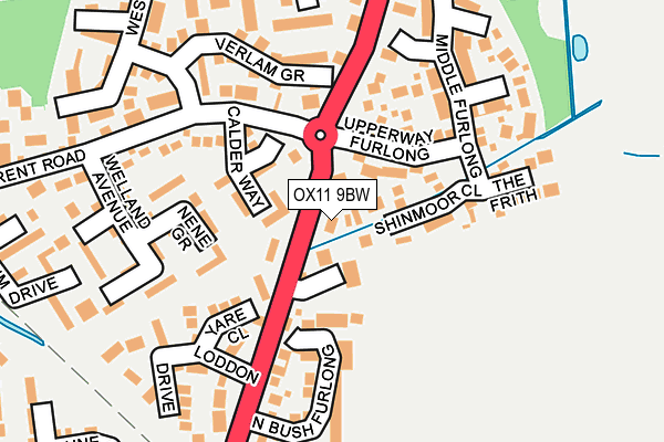 OX11 9BW map - OS OpenMap – Local (Ordnance Survey)